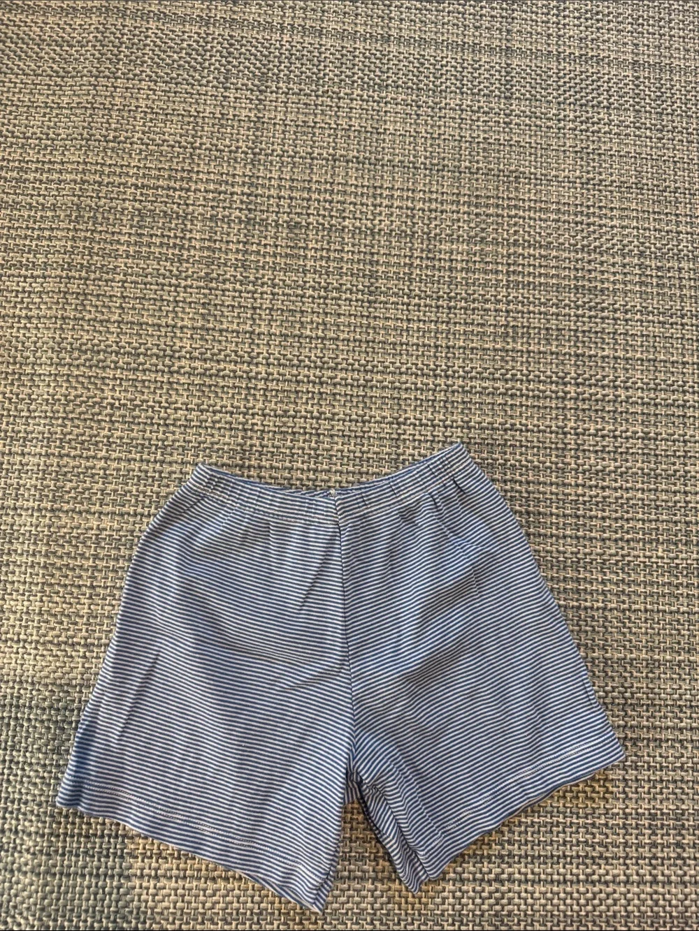 Petit Bateau Blue and White Striped Kids Pajama Set